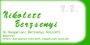 nikolett berzsenyi business card